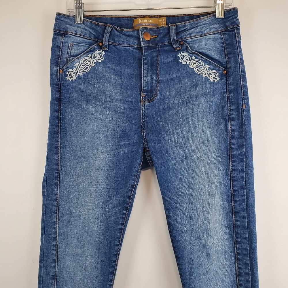 Janina Skinny Blue Denim Jeans Womens Size 40 EU Stretch Cotton Blend